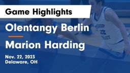 Olentangy Berlin  vs Marion Harding  Game Highlights - Nov. 22, 2023