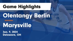 Olentangy Berlin  vs Marysville  Game Highlights - Jan. 9, 2024
