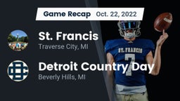 Recap: St. Francis  vs. Detroit Country Day  2022