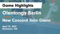 Olentangy Berlin  vs New Concord John Glenn Game Highlights - April 22, 2023