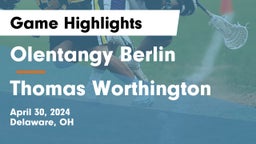 Olentangy Berlin  vs Thomas Worthington  Game Highlights - April 30, 2024