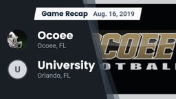 Recap: Ocoee  vs. University  2019