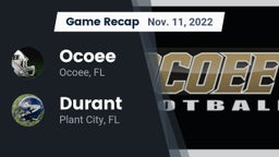 Recap: Ocoee  vs. Durant  2022