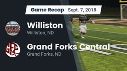 Recap: Williston  vs. Grand Forks Central  2018