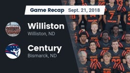 Recap: Williston  vs. Century  2018