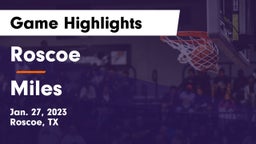 Roscoe  vs Miles  Game Highlights - Jan. 27, 2023