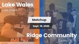 Matchup: Lake Wales vs. Ridge Community  2020