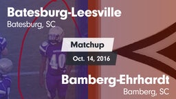 Matchup: Batesburg-Leesville vs. Bamberg-Ehrhardt  2016