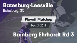 Matchup: Batesburg-Leesville vs. Bamberg Ehrhardt Rd 3 2016