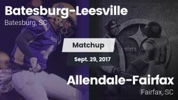 Matchup: Batesburg-Leesville vs. Allendale-Fairfax  2017