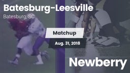 Matchup: Batesburg-Leesville vs. Newberry 2018