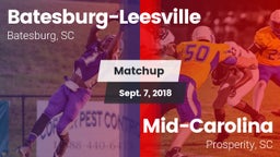 Matchup: Batesburg-Leesville vs. Mid-Carolina  2018