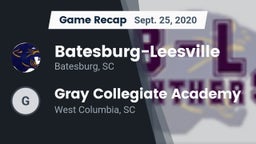 Recap: Batesburg-Leesville  vs. Gray Collegiate Academy 2020