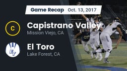 Recap: Capistrano Valley  vs. El Toro  2017