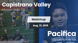 Matchup: Capistrano Valley vs. Pacifica  2018