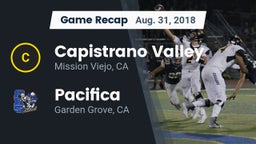 Recap: Capistrano Valley  vs. Pacifica  2018