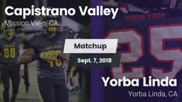 Matchup: Capistrano Valley vs. Yorba Linda  2018