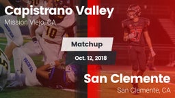 Matchup: Capistrano Valley vs. San Clemente  2018