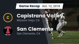 Recap: Capistrano Valley  vs. San Clemente  2018