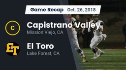 Recap: Capistrano Valley  vs. El Toro  2018