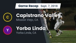 Recap: Capistrano Valley  vs. Yorba Linda  2018
