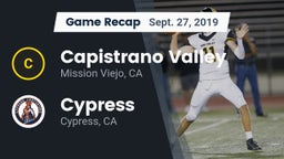 Recap: Capistrano Valley  vs. Cypress  2019