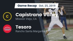 Recap: Capistrano Valley  vs. Tesoro  2019