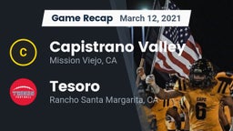 Recap: Capistrano Valley  vs. Tesoro  2021