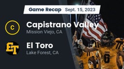 Recap: Capistrano Valley  vs. El Toro  2023