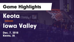 Keota  vs Iowa Valley  Game Highlights - Dec. 7, 2018