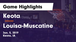 Keota  vs Louisa-Muscatine  Game Highlights - Jan. 5, 2019