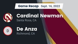 Recap: Cardinal Newman  vs. De Anza  2022