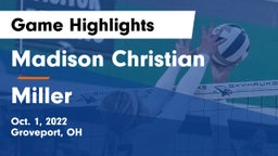 Madison Christian  vs Miller  Game Highlights - Oct. 1, 2022