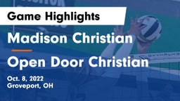 Madison Christian  vs Open Door Christian  Game Highlights - Oct. 8, 2022