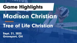 Madison Christian  vs Tree of Life Christian Game Highlights - Sept. 21, 2023