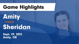 Amity  vs Sheridan   Game Highlights - Sept. 29, 2022
