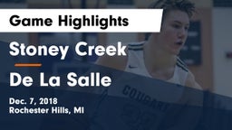 Stoney Creek  vs De La Salle  Game Highlights - Dec. 7, 2018