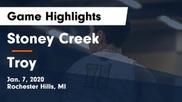 Stoney Creek  vs Troy  Game Highlights - Jan. 7, 2020