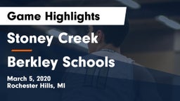 Stoney Creek  vs Berkley Schools Game Highlights - March 5, 2020