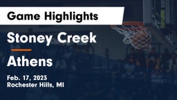 Stoney Creek  vs Athens  Game Highlights - Feb. 17, 2023