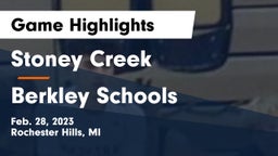 Stoney Creek  vs Berkley Schools Game Highlights - Feb. 28, 2023