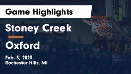 Stoney Creek  vs Oxford  Game Highlights - Feb. 3, 2023