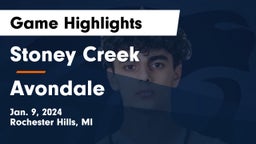 Stoney Creek  vs Avondale  Game Highlights - Jan. 9, 2024