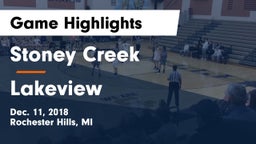 Stoney Creek  vs Lakeview  Game Highlights - Dec. 11, 2018