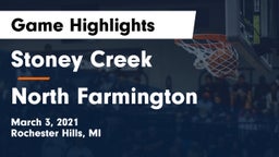 Stoney Creek  vs North Farmington  Game Highlights - March 3, 2021