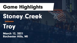 Stoney Creek  vs Troy  Game Highlights - March 12, 2021