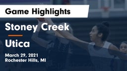 Stoney Creek  vs Utica  Game Highlights - March 29, 2021