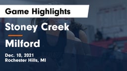Stoney Creek  vs Milford  Game Highlights - Dec. 10, 2021