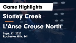 Stoney Creek  vs L'Anse Creuse North  Game Highlights - Sept. 12, 2020