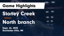 Stoney Creek  vs North branch  Game Highlights - Sept. 26, 2020